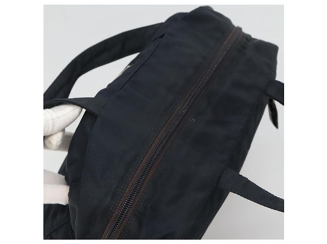 PRADA Borsa a mano in nylon blu navy argento autentica bs22993 - vista 6