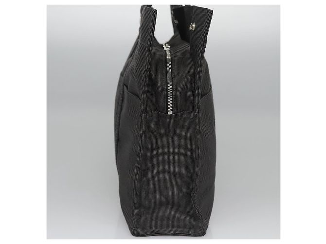 Hermès HERMES Handtasche Her Line MM aus grauem Canvas Auth am7709 Braun - vue 4