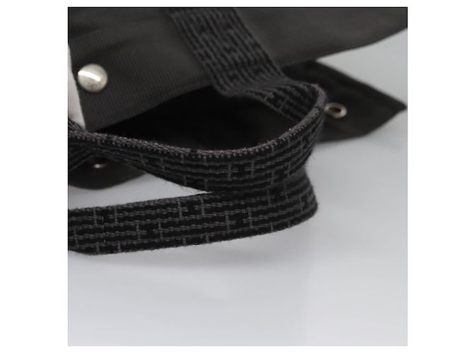 Hermès HERMES Handtasche Her Line MM aus grauem Canvas Auth am7709 Braun - vue 7
