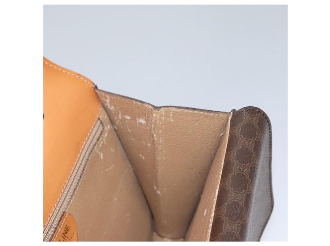 Céline Borsa a mano in tela Macadam CELINE in pelle PVC marrone oro Auth BD171 D'oro - vista 18