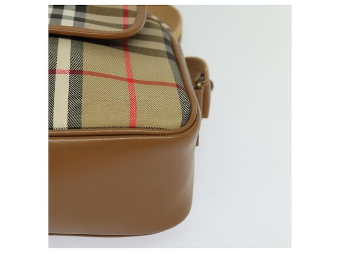 Autre Marque Borsa a spalla Burberrys Nova Check in tela pelle beige oro Auth ep7522 D'oro - vista 11