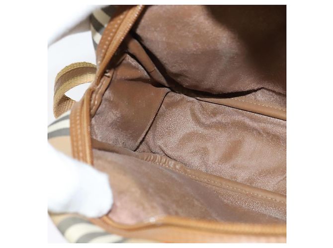 Autre Marque Borsa a spalla Burberrys Nova Check in tela pelle beige oro Auth ep7522 D'oro - vista 17