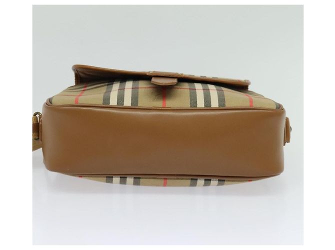 Autre Marque Borsa a spalla Burberrys Nova Check in tela pelle beige oro Auth ep7522 D'oro - vista 9