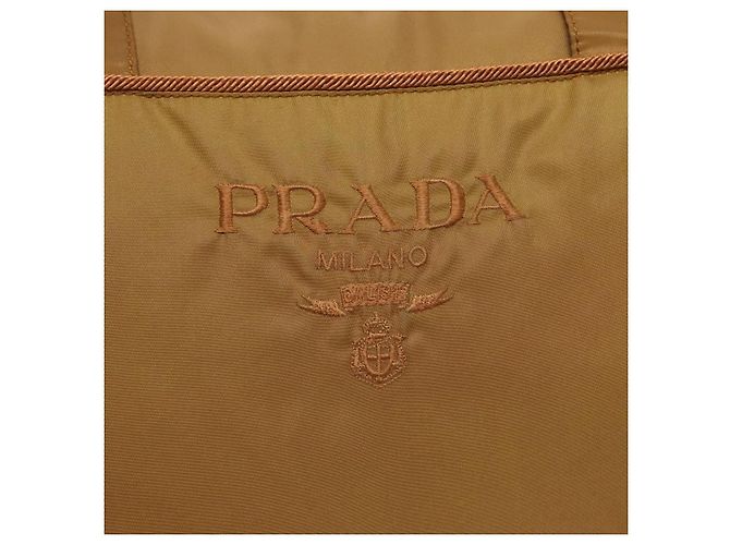 PRADA Borsa Tote Nylon Marrone Auth yb765 - vista 14