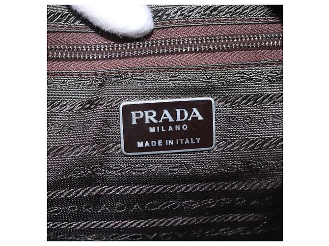 PRADA Borsa Tote Nylon Marrone Auth yb765 - vista 16