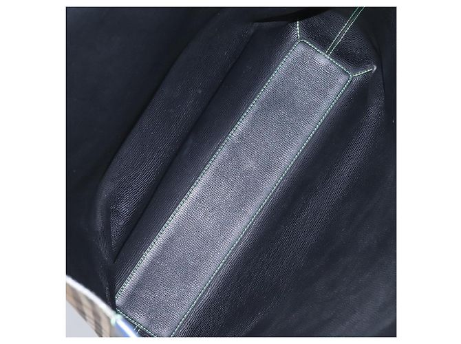 Burberry Nova Check Tote Bag aus PVC-Leder beige grün silber authentisch BD130 - Ansicht 19