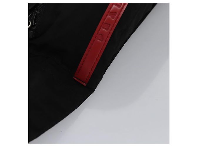 PRADA Marsupio sportivo in nylon nero grigio argento Auth ar13262 Marrone - vista 10