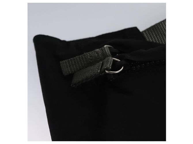 PRADA Marsupio sportivo in nylon nero grigio argento Auth ar13262 Marrone - vista 14