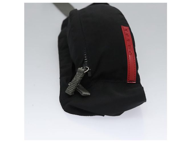 PRADA Marsupio sportivo in nylon nero grigio argento Auth ar13262 Marrone - vista 5