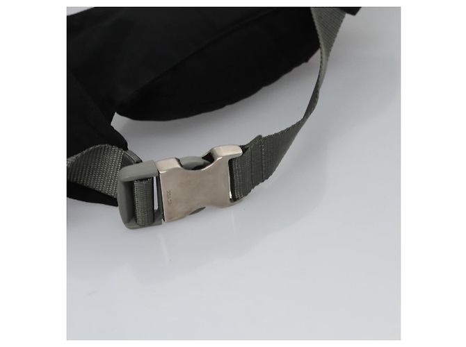PRADA Marsupio sportivo in nylon nero grigio argento Auth ar13262 Marrone - vista 7