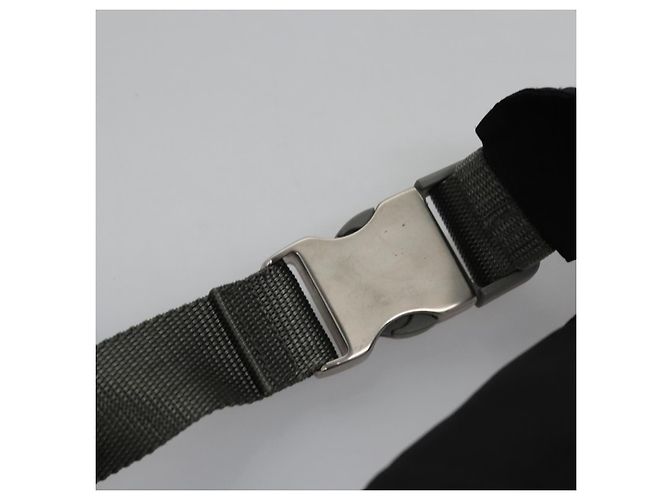PRADA Marsupio sportivo in nylon nero grigio argento Auth ar13262 Marrone - vista 8