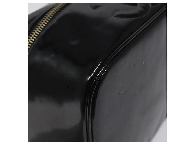 CHANEL Vanity Pouch Smalto Nero Oro CC Auth BD285 D'oro - vista 11