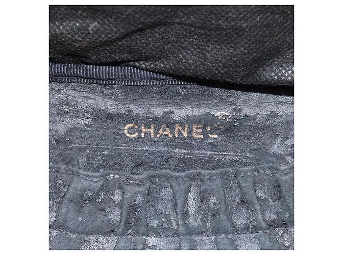 CHANEL Vanity Pouch Smalto Nero Oro CC Auth BD285 D'oro - vista 18