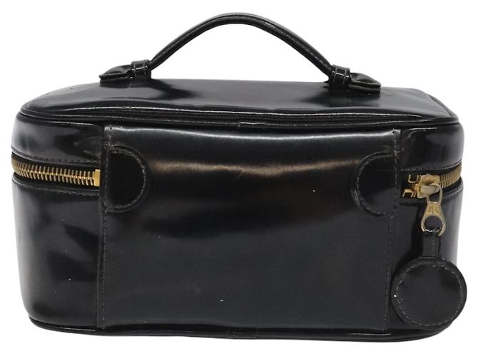 CHANEL Vanity Pouch Smalto Nero Oro CC Auth BD285 D'oro - vista 3