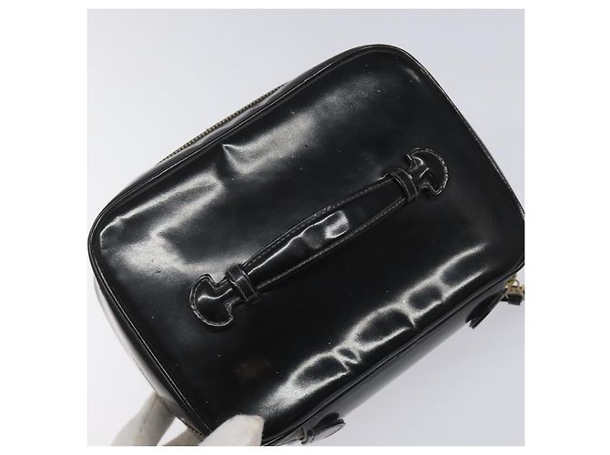 CHANEL Vanity Pouch Smalto Nero Oro CC Auth BD285 D'oro - vista 6