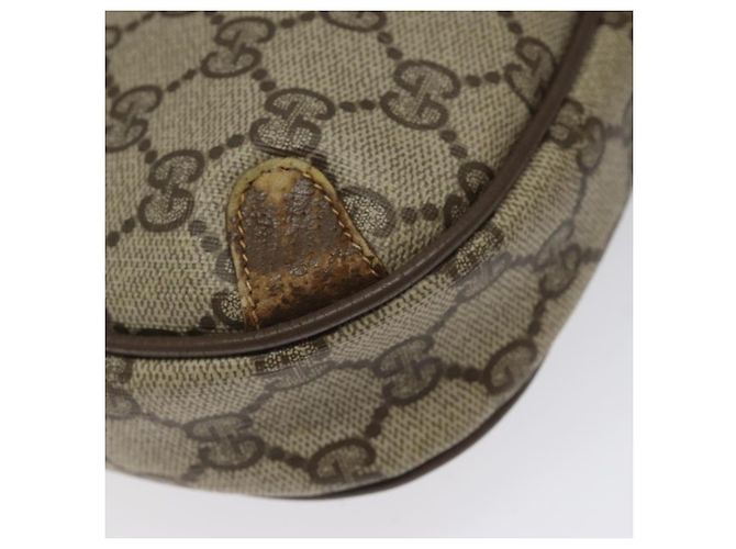 GUCCI GG Supreme Web Sherry Line Bolsa de Ombro PVC Bege 89 02 066 Auth EC117 - vista 11