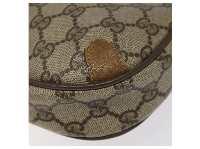 GUCCI GG Supreme Web Sherry Line Bolsa de Ombro PVC Bege 89 02 066 Auth EC117 - vista 12
