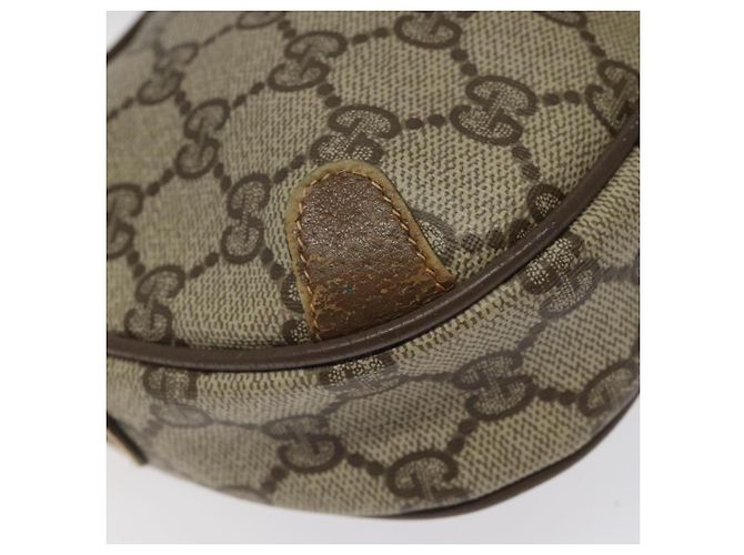 GUCCI GG Supreme Web Sherry Line Bolsa de Ombro PVC Bege 89 02 066 Auth EC117 - vista 13