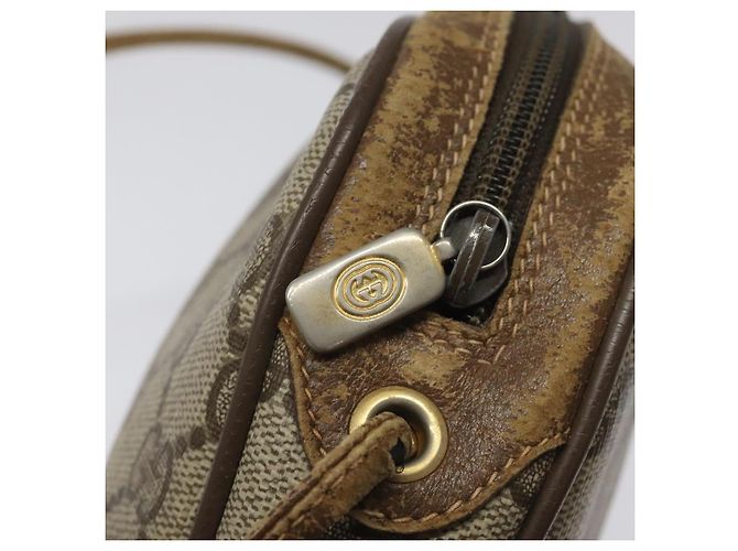 GUCCI GG Supreme Web Sherry Line Bolsa de Ombro PVC Bege 89 02 066 Auth EC117 - vista 15