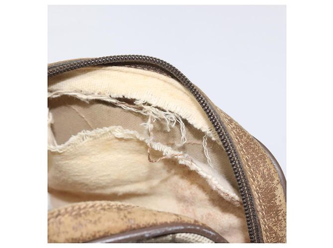 GUCCI GG Supreme Web Sherry Line Bolsa de Ombro PVC Bege 89 02 066 Auth EC117 - vista 16