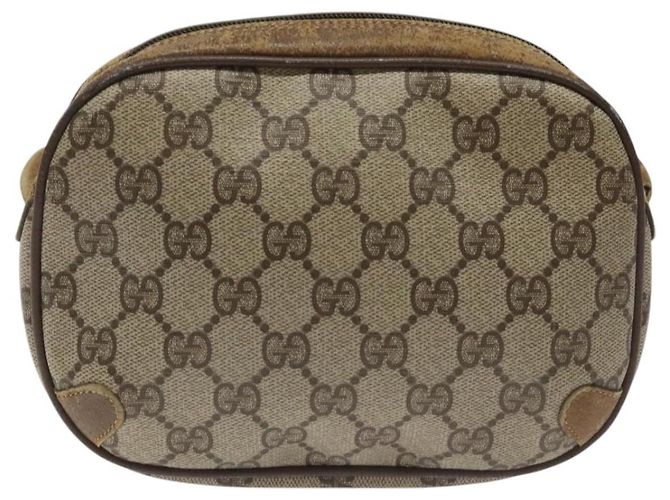 GUCCI GG Supreme Web Sherry Line Bolsa de Ombro PVC Bege 89 02 066 Auth EC117 - vista 3