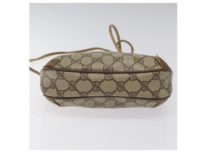 GUCCI GG Supreme Web Sherry Line Bolsa de Ombro PVC Bege 89 02 066 Auth EC117 - vista 9