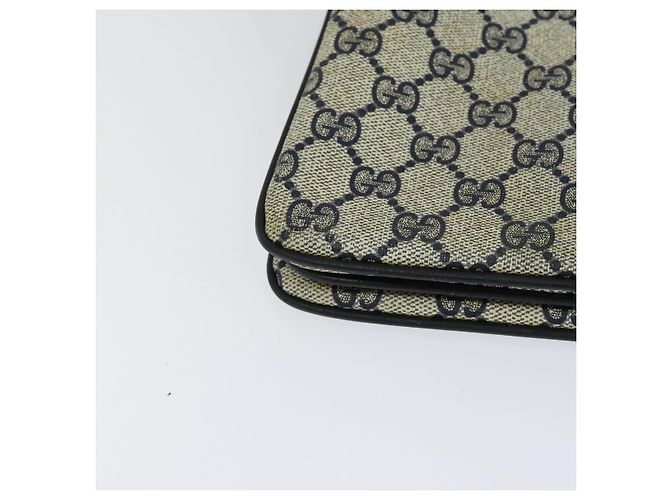GUCCI GG Supreme Sherry Line Borsa a Spalla PVC Blu Navy Rosso 41 02 090 Auth bs22750 - vista 12