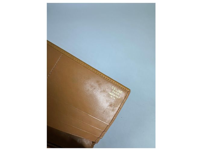 Céline Vintage Celine Paris Leather Monogram ID Holder Brown - view 11