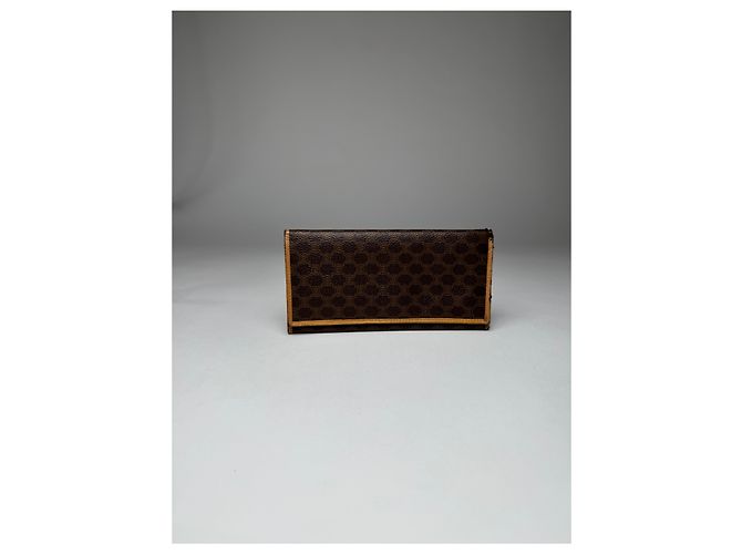 Céline Vintage Celine Paris Leather Monogram ID Holder Brown - view 4