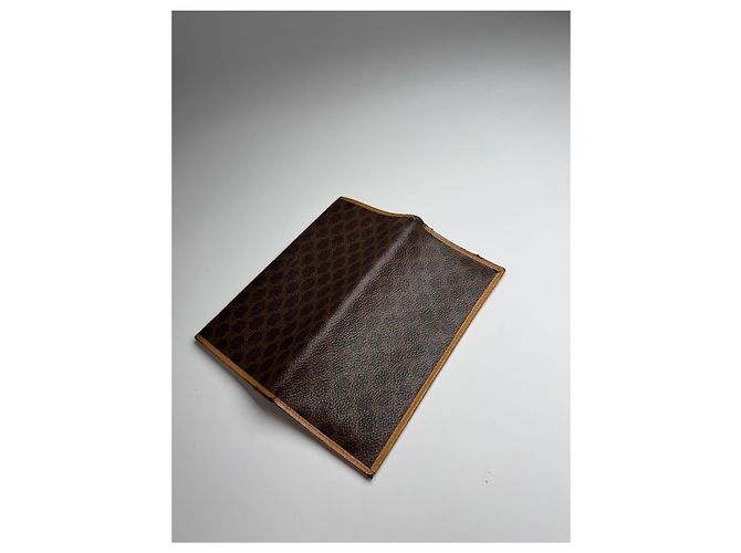 Céline Vintage Celine Paris Leather Monogram ID Holder Brown - view 7