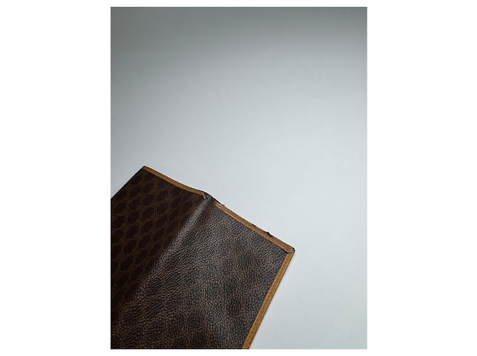 Céline Vintage Celine Paris Leather Monogram ID Holder Brown - view 8