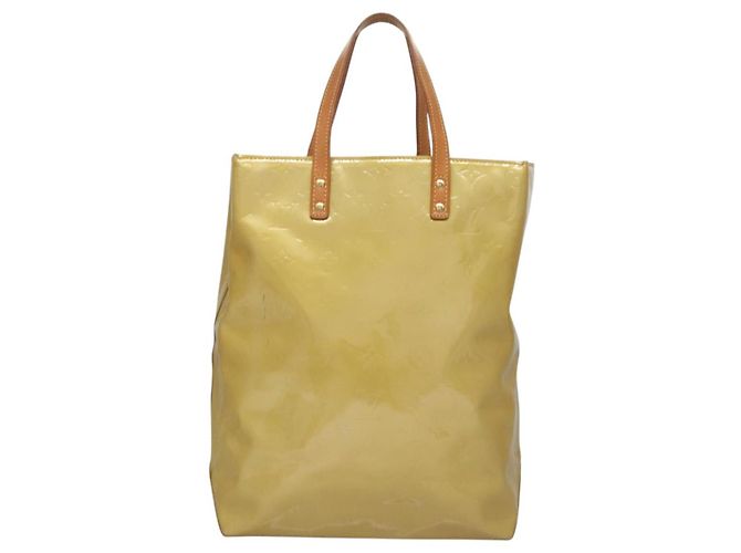 LOUIS VUITTON Monogram Vernis Reade MM Borsa a Mano Beige M91141 LV Auth ep7589 - vista 13