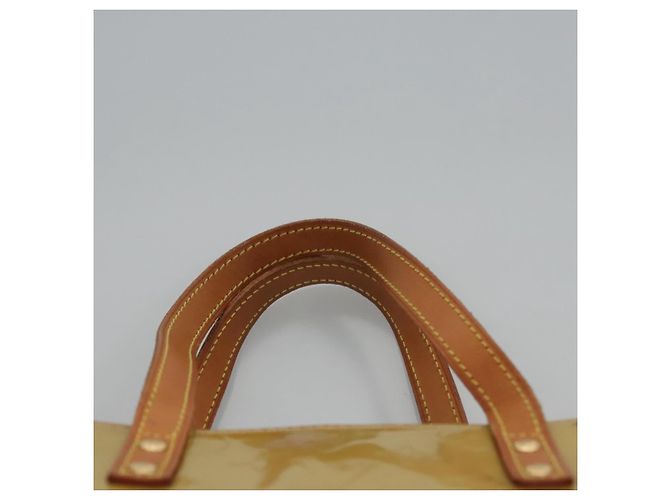 LOUIS VUITTON Monogram Vernis Reade MM Borsa a Mano Beige M91141 LV Auth ep7589 - vista 14