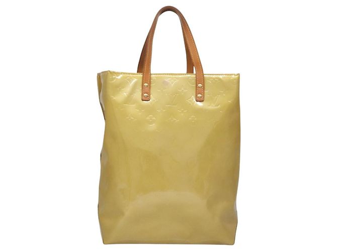 LOUIS VUITTON Monogram Vernis Reade MM Borsa a Mano Beige M91141 LV Auth ep7589 - vista 2