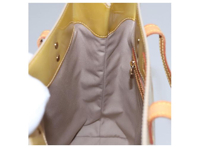 LOUIS VUITTON Monogram Vernis Reade MM Borsa a Mano Beige M91141 LV Auth ep7589 - vista 20