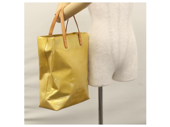 LOUIS VUITTON Monogram Vernis Reade MM Borsa a Mano Beige M91141 LV Auth ep7589 - vista 23