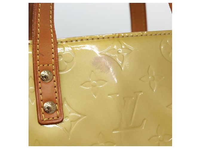 LOUIS VUITTON Monogram Vernis Reade MM Borsa a Mano Beige M91141 LV Auth ep7589 - vista 3