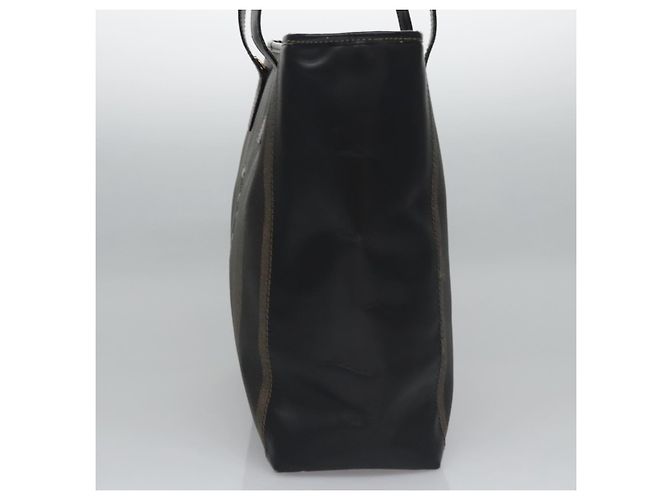 Pequin FENDI Pecan Canvas Tote Bag Braun Schwarz Auth BD578 - Ansicht 4