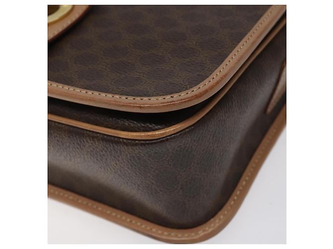 Céline Borsa a spalla in tela Macadam CELINE in pelle PVC marrone oro Auth BD184 D'oro - vista 10