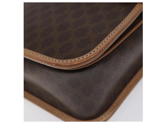 Céline Borsa a spalla in tela Macadam CELINE in pelle PVC marrone oro Auth BD184 D'oro - vista 11