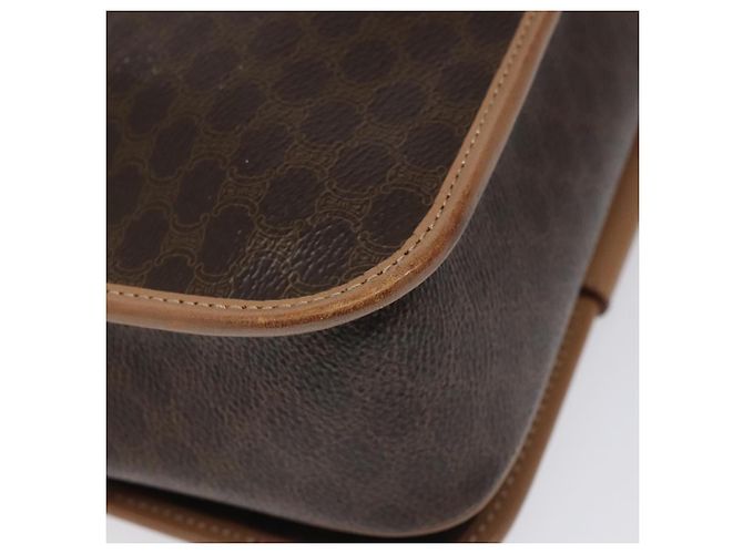 Céline Borsa a spalla in tela Macadam CELINE in pelle PVC marrone oro Auth BD184 D'oro - vista 13