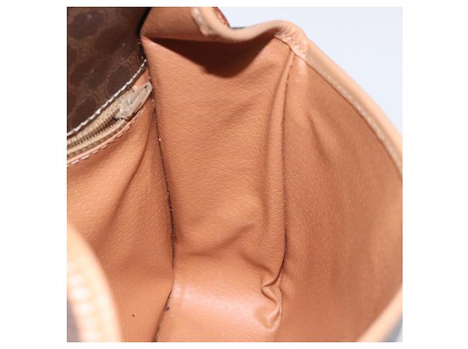Céline Borsa a spalla in tela Macadam CELINE in pelle PVC marrone oro Auth BD184 D'oro - vista 18