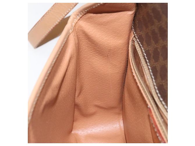 Céline Borsa a spalla in tela Macadam CELINE in pelle PVC marrone oro Auth BD184 D'oro - vista 19