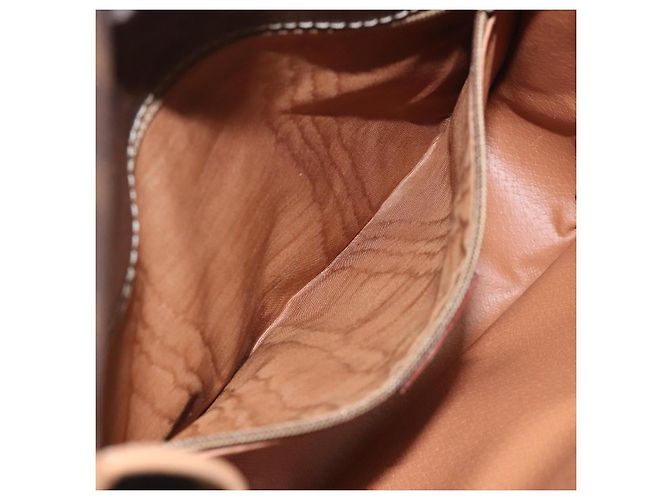 Céline Borsa a spalla in tela Macadam CELINE in pelle PVC marrone oro Auth BD184 D'oro - vista 20