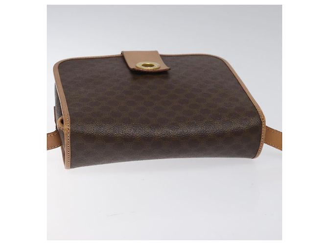 Céline Borsa a spalla in tela Macadam CELINE in pelle PVC marrone oro Auth BD184 D'oro - vista 6