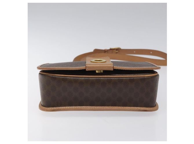 Céline Borsa a spalla in tela Macadam CELINE in pelle PVC marrone oro Auth BD184 D'oro - vista 9