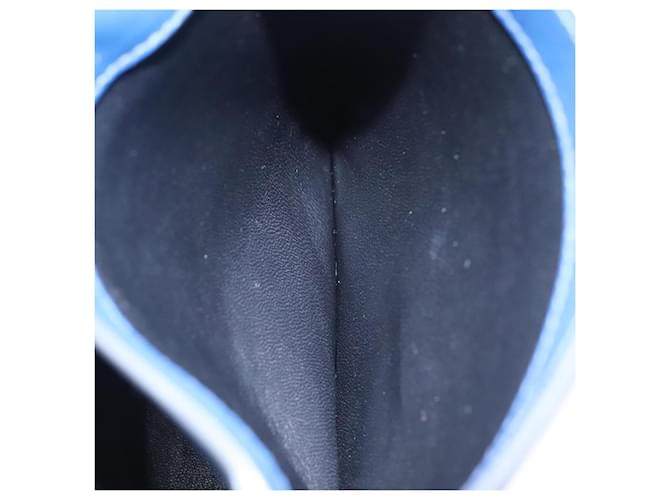 Borsa a spalla PRADA in pelle nera e blu Auth am7706 Nero - vista 22