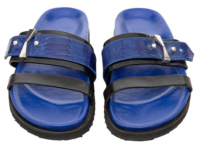 Sandali in rilievo Alexander McQueen Blu - vista 3