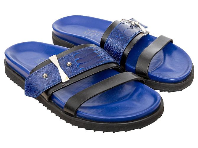 Sandali in rilievo Alexander McQueen Blu - vista 4
