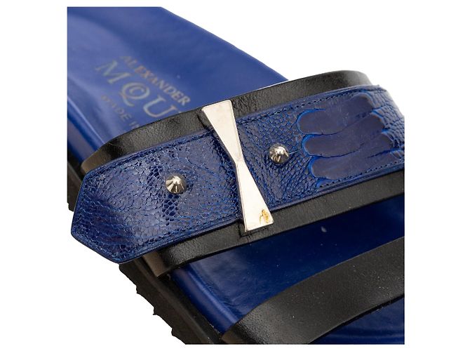 Sandali in rilievo Alexander McQueen Blu - vista 7